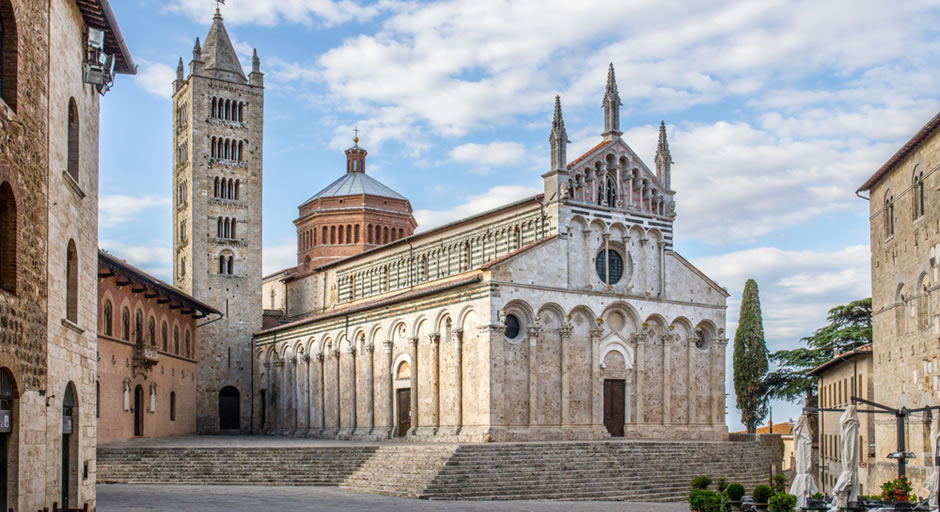Massa Marittima with its Romanesque style cathedral